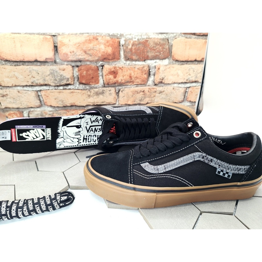 Vans x Hockey Skate Old Skool Andrew Allen Black Snakeskin Gum Sz 7.5 Men (2023)